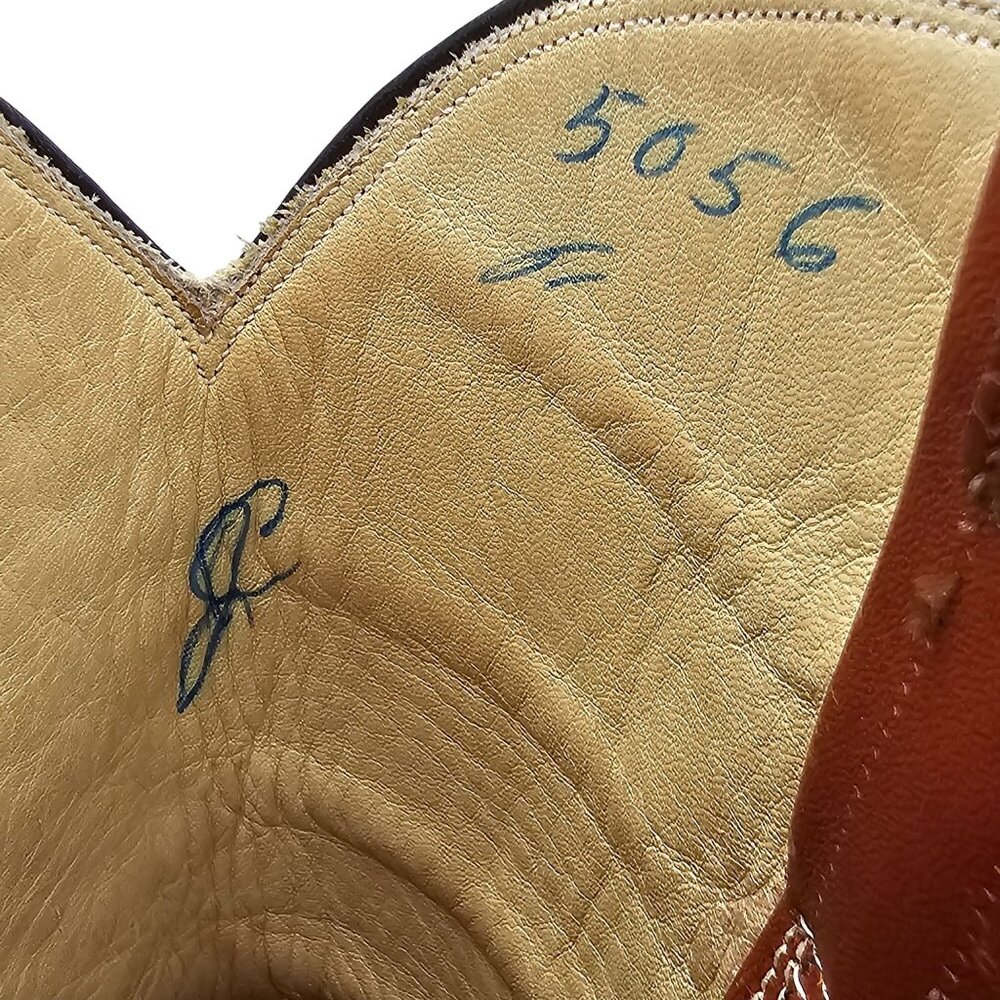 Vintage Rios of Mercedes Custom Full Alligator Brown Cowboy Boots Raymondville - Picture 10 of 16